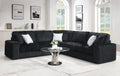 U247 - Corduroy 3 Piece Sectional - Black