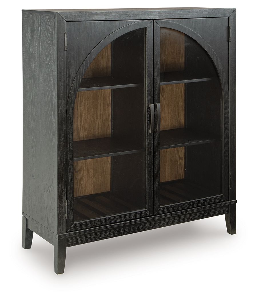 Armenleigh - Bar Cabinet - Black / Brown - Stylish Home Furniture