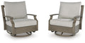 Rainier Ranch - Swivel Glider Chair With Cushion - Brown / Beige - Stylish Home Furniture