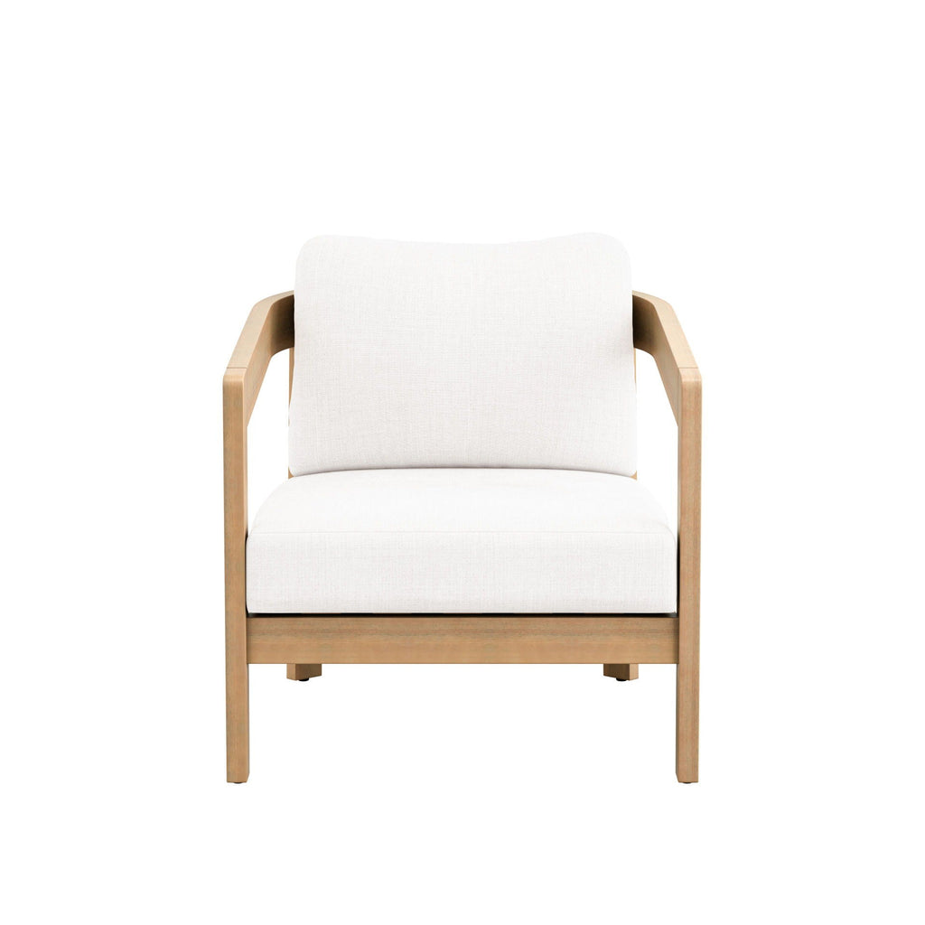 Wesley - Patio Club Chair With Cushion - White - Stylish Home Furniture