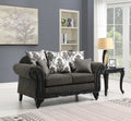 U208 - Traditional Loveseat - Charcoal - Stylish Home Furniture