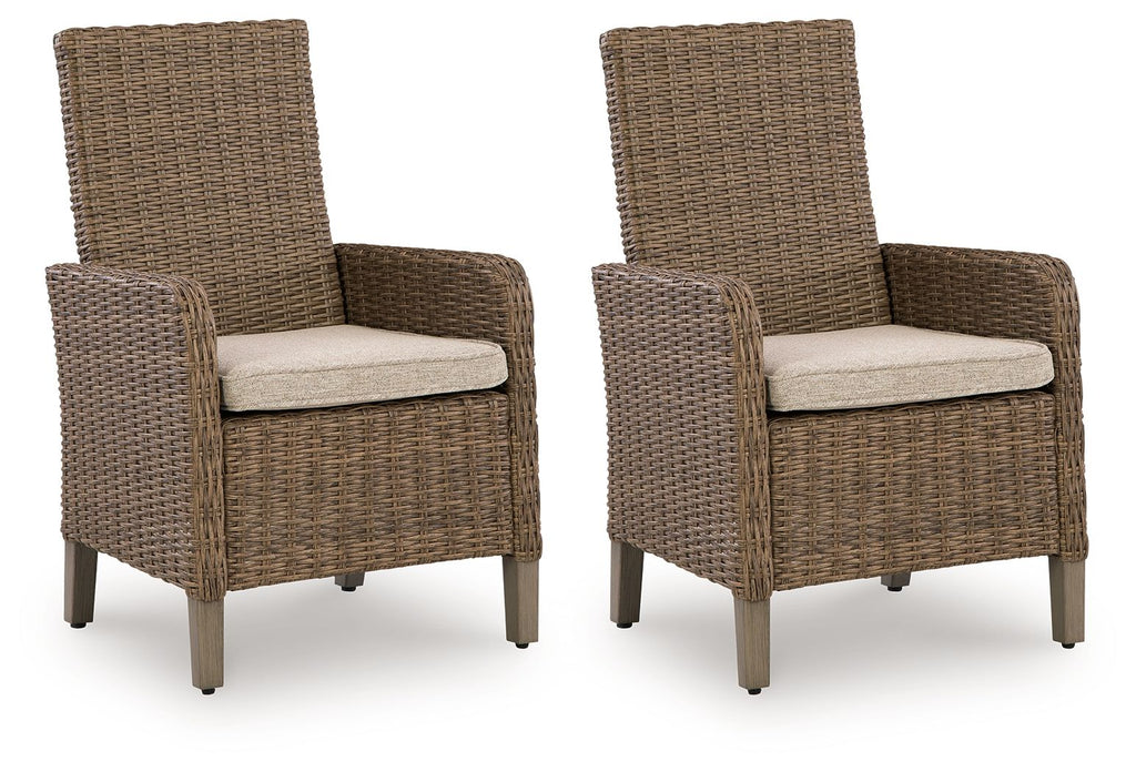 Laguna Heights - Arm Chair With Cushion (Set of 2) - Beige - Stylish Home Furniture