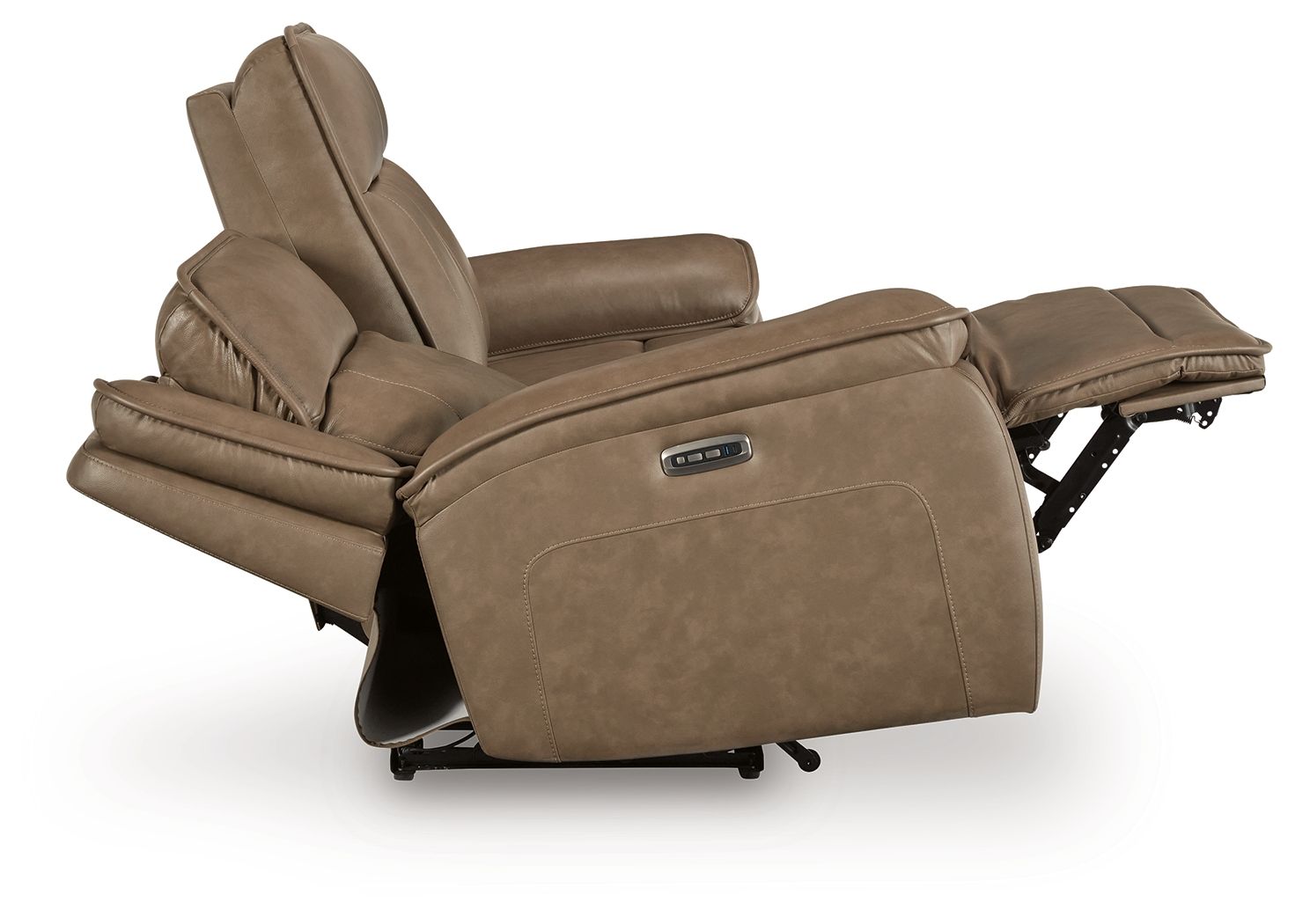 Glencroft - Power Reclining Sofa With Adjustable Headrest - Sahara - Stylish Home Furniture