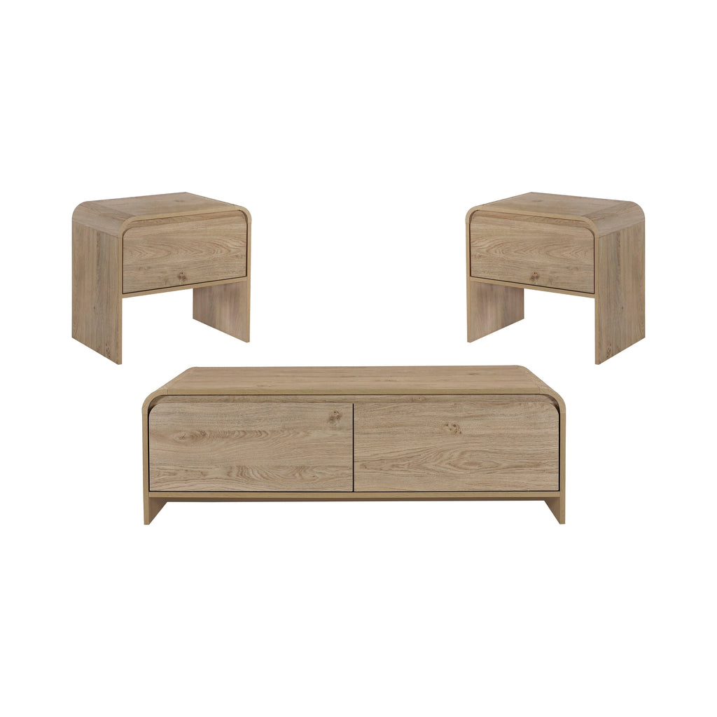 Mara - 3 Piece Cocktail Table & 2 End Tables - Stylish Home Furniture