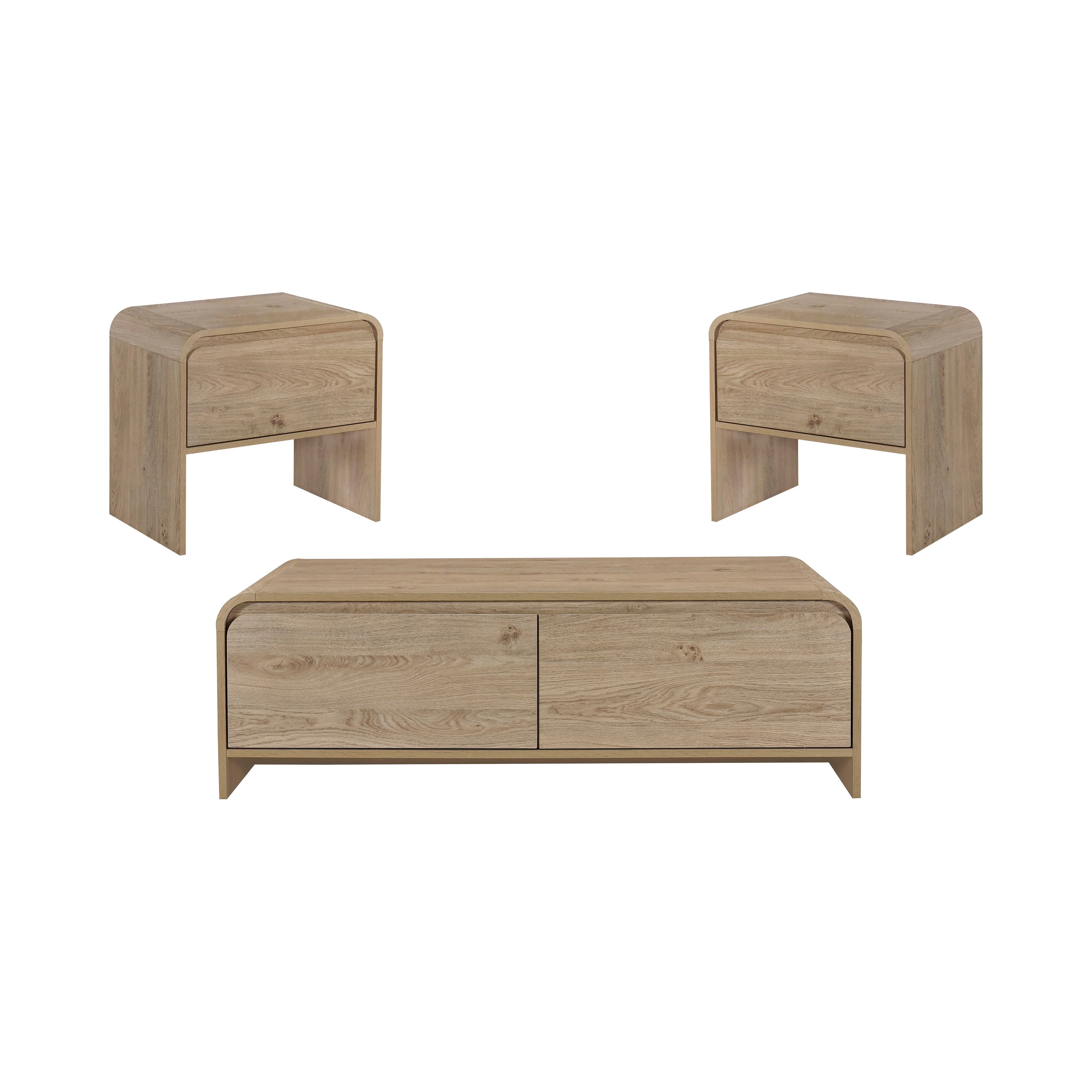 Mara - 3 Piece Cocktail Table & 2 End Tables - Stylish Home Furniture
