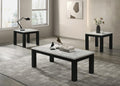 T231 - Melamine Top 3 Piece Table Set (Coffee And 2 End Tables) - Black / White - Stylish Home Furniture