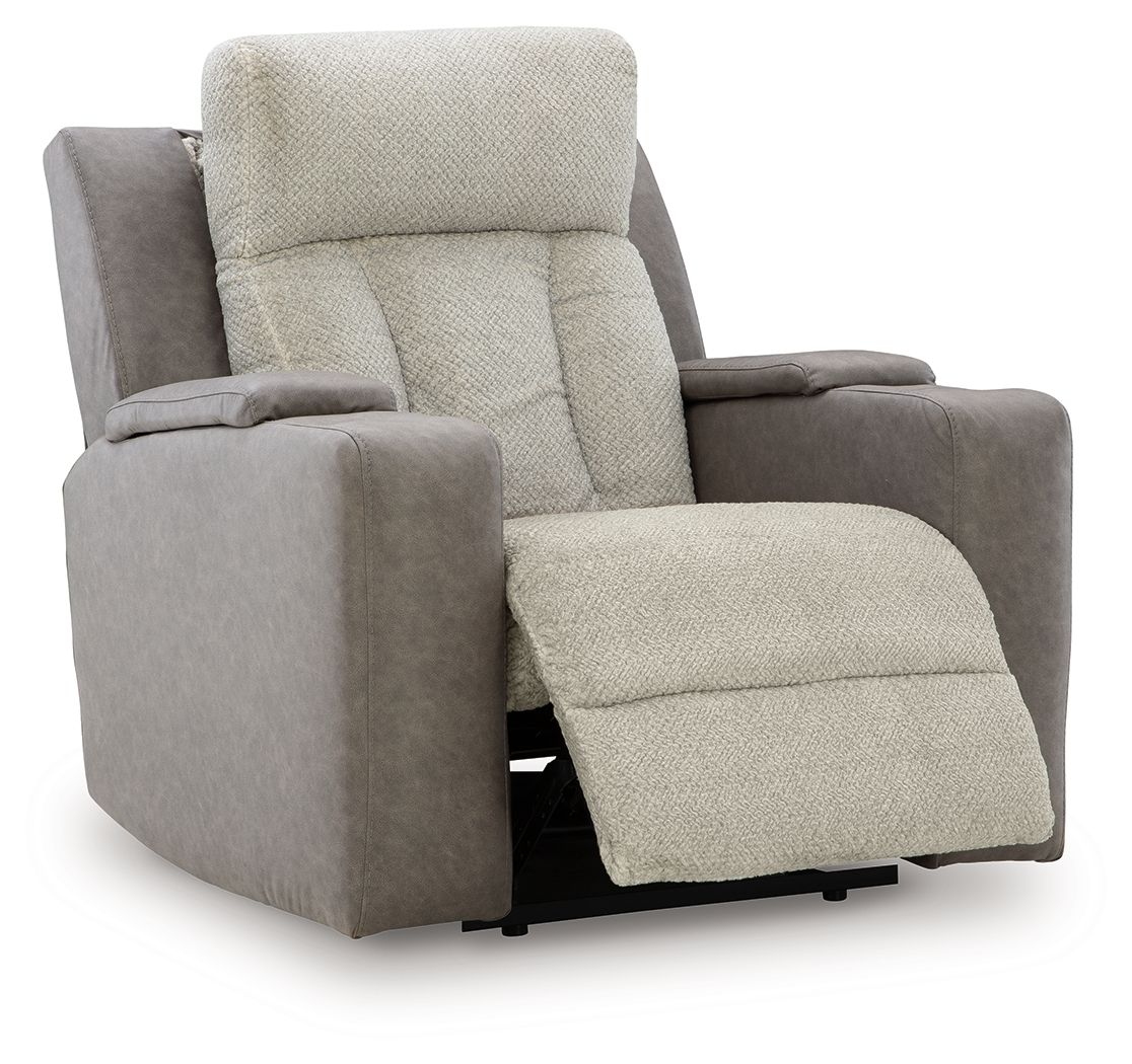 WhipLash - Power Recliner With Adj Headrest - Sisal - Stylish Home Furniture