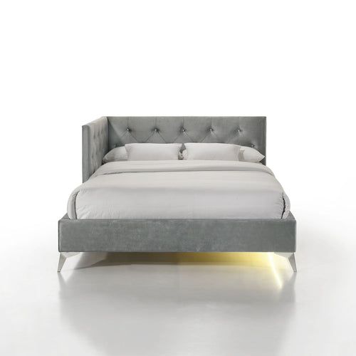 Amberley - Full Upholstered Corner Bed With LED And USB - Stylish Home Furniture
