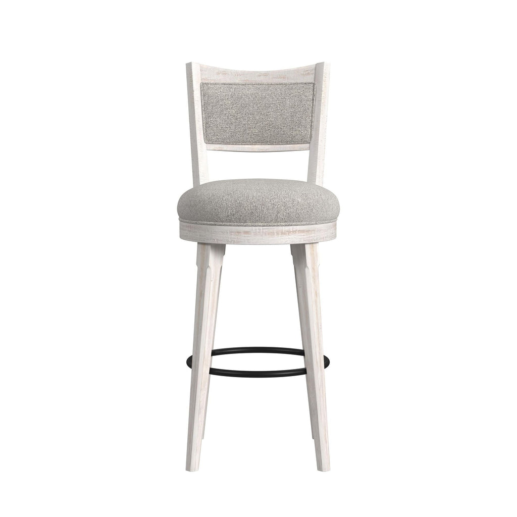 Rogen Rustic - Swivel Bar Stool (Set of 2) - Rustic White - Stylish Home Furniture