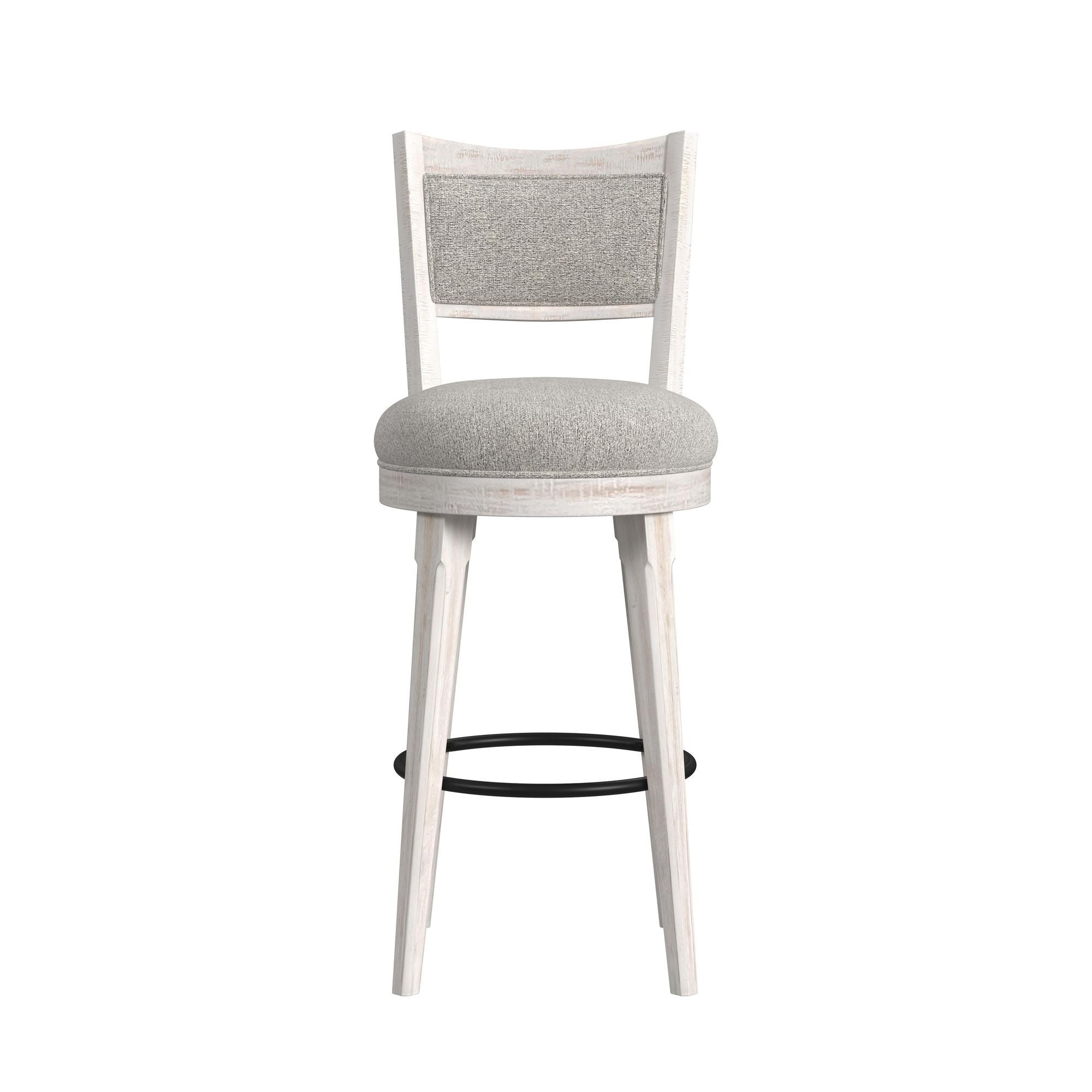 Rogen Rustic - Swivel Bar Stool (Set of 2) - Rustic White - Stylish Home Furniture