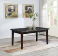 D128 - Marble Dining Table - Black / Dark Brown - Stylish Home Furniture