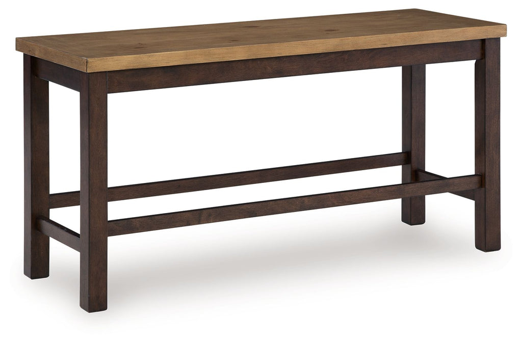 Rylandeen - Double Counter Height Bench - Light Brown / Dark Brown - Stylish Home Furniture