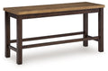 Rylandeen - Double Counter Height Bench - Light Brown / Dark Brown - Stylish Home Furniture
