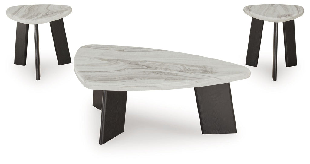 Lilyberg - Occasional Table Set (Set of 3) - Gray / Black - Stylish Home Furniture