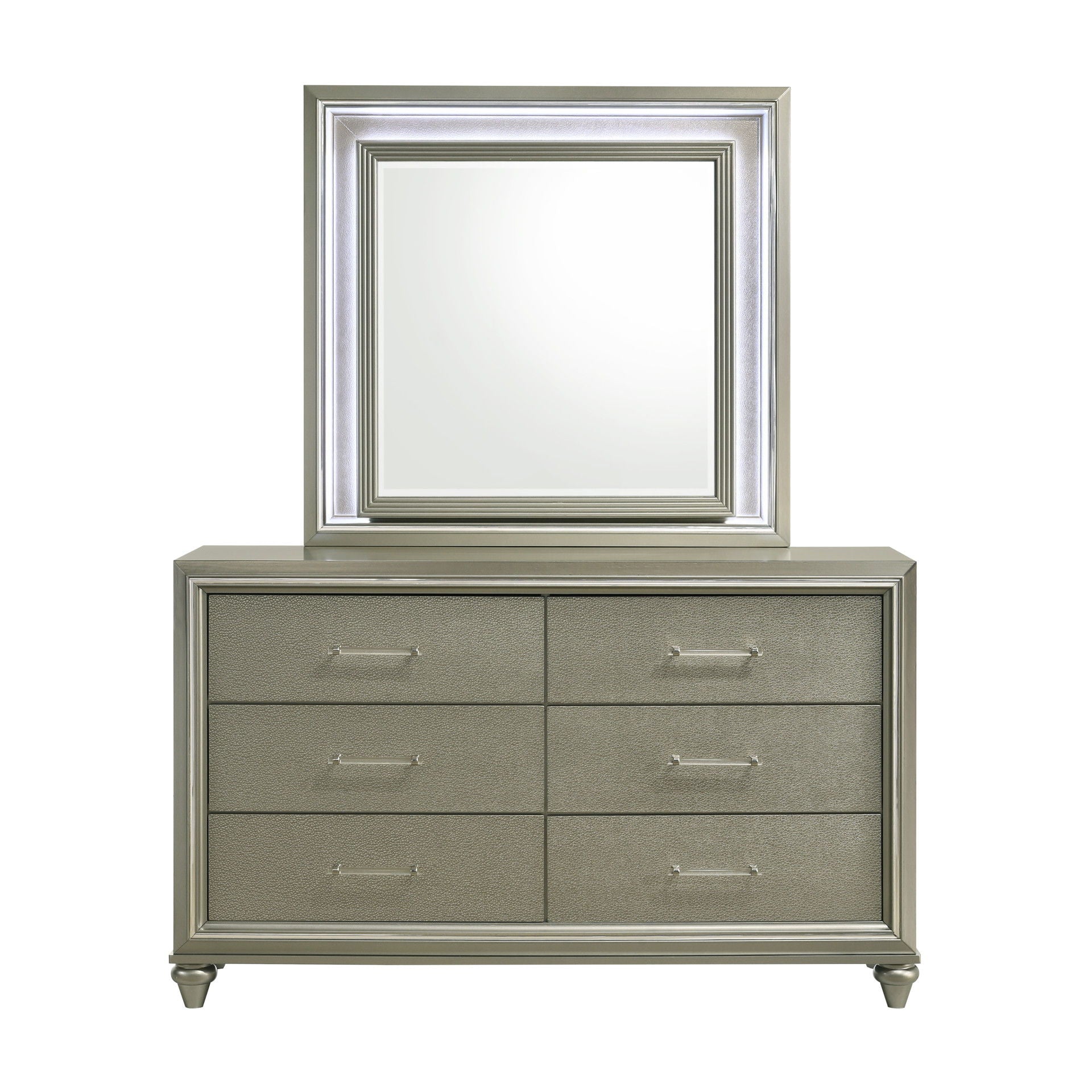 Lumina - Lighted Mirror - Silver - Stylish Home Furniture