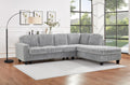 U321 - Corduroy 2 Piece Sectional - Gray - Stylish Home Furniture