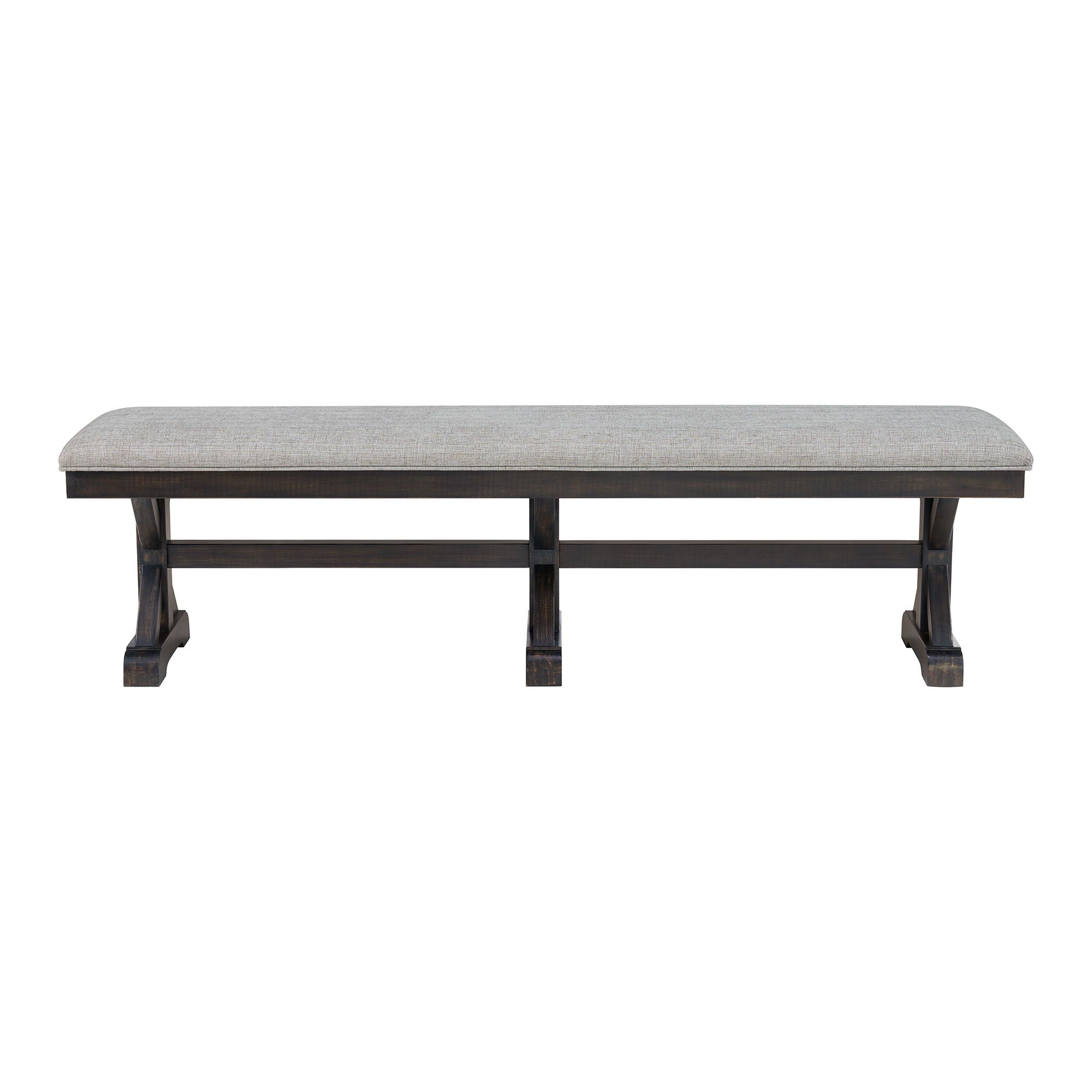 Montrose - Fabric Dining Bench - Espresso / Light Gray - Stylish Home Furniture