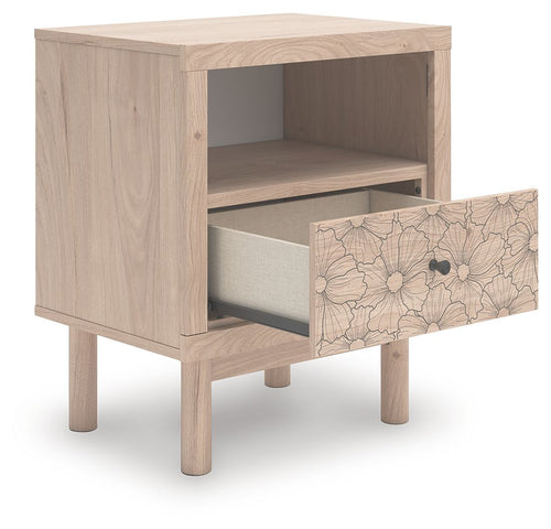 Arloster - One Drawer Night Stand - Tan - Stylish Home Furniture