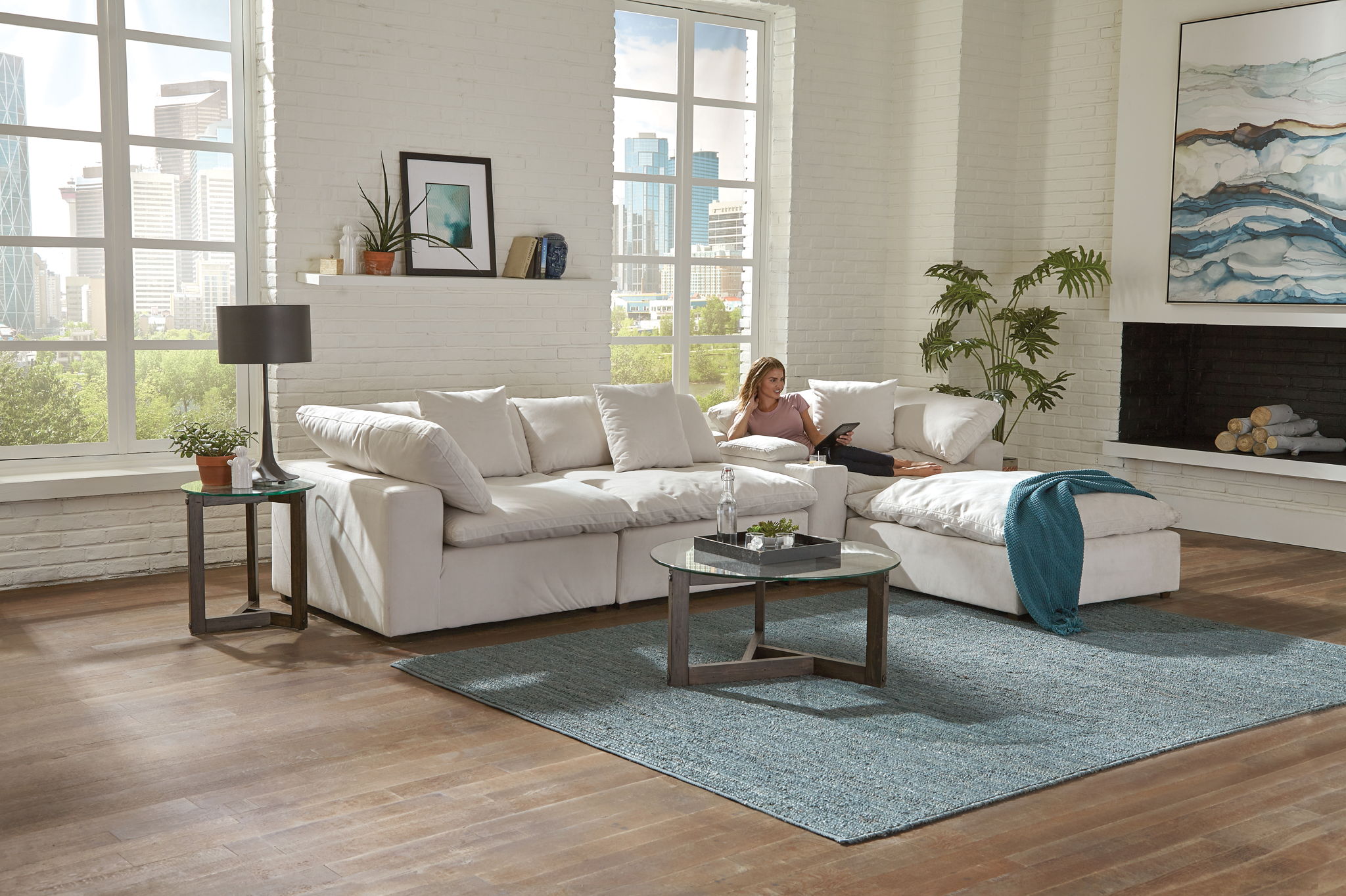 Posh - Modular Sectional And Ottoman - Stylish Home Furniture