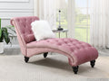 U220-CH - Chaise With Wooden Legs - Pink
