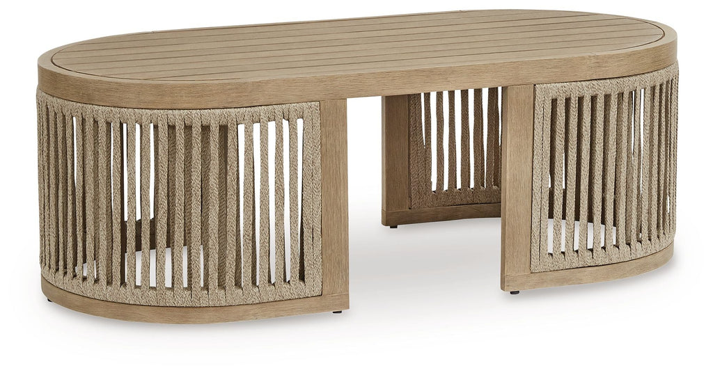 Serena Shores - Rectangular Cocktail Table - Beige - Stylish Home Furniture