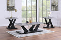 T122 - Marble Top Table Set (Set of 3) - Gray