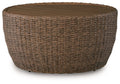Double Point - Round Cocktail Table - Beige - Stylish Home Furniture