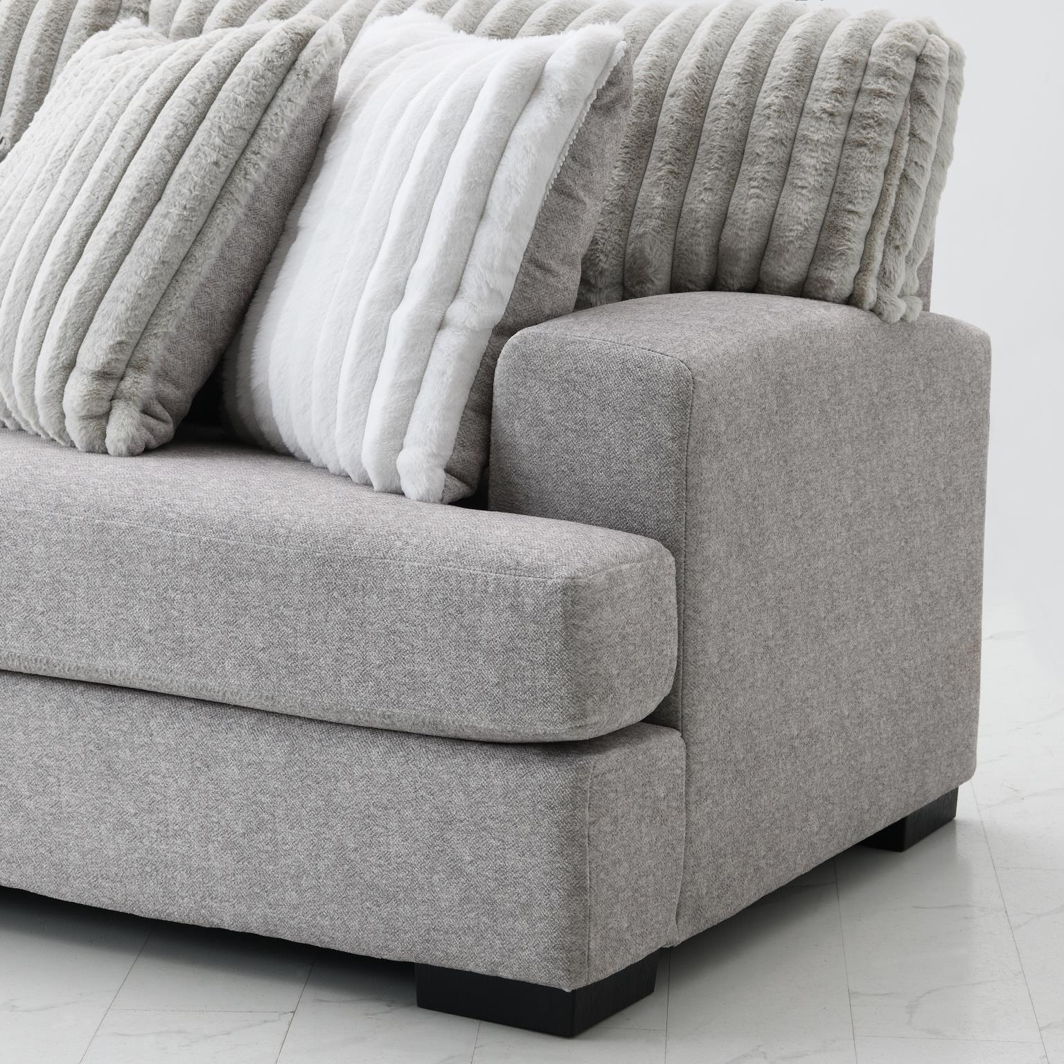 U258 - 3 Piece Sectional - Light Gray - Stylish Home Furniture