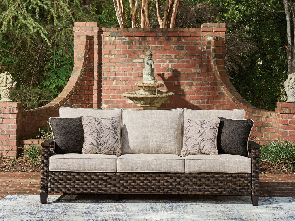 Monterey Point - Sofa With Cushion - Dark Brown - Stylish Home Furniture