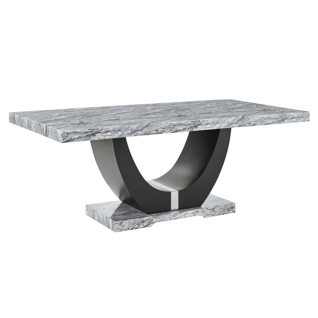 Lyra - Dining Table Top & Base - Gray - Stylish Home Furniture