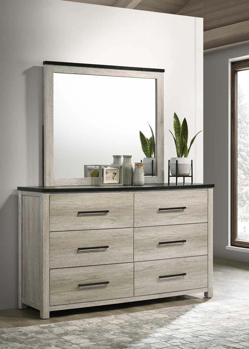 B263 - Mirror - Antique White - Stylish Home Furniture