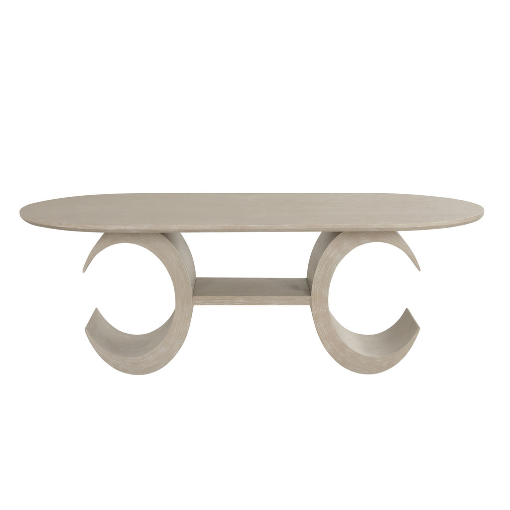 Gwendolyn - Oval Table Top And Base - Beige - Stylish Home Furniture