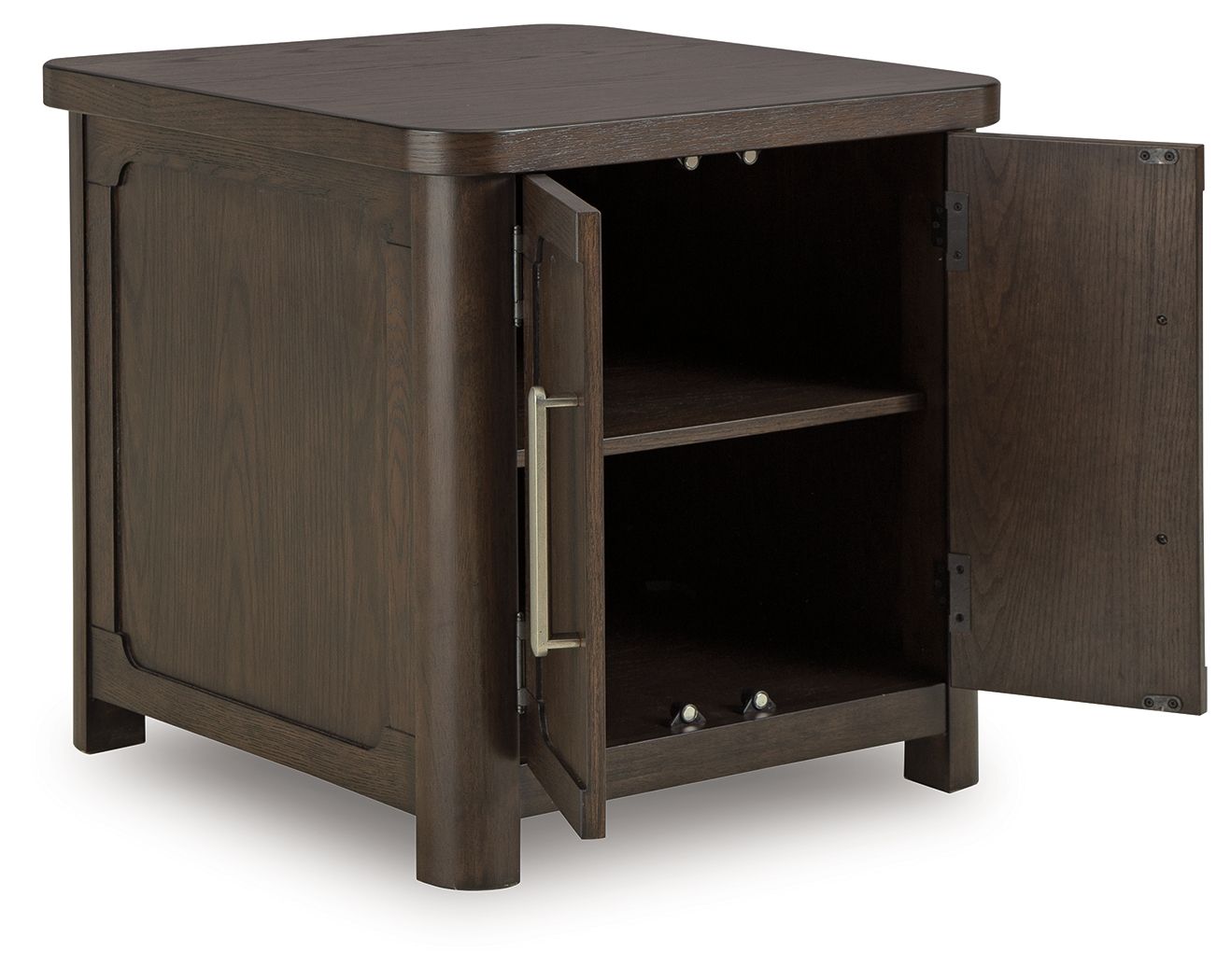 Breckington - Rectangular 2-door End Table - Dark Brown - Stylish Home Furniture