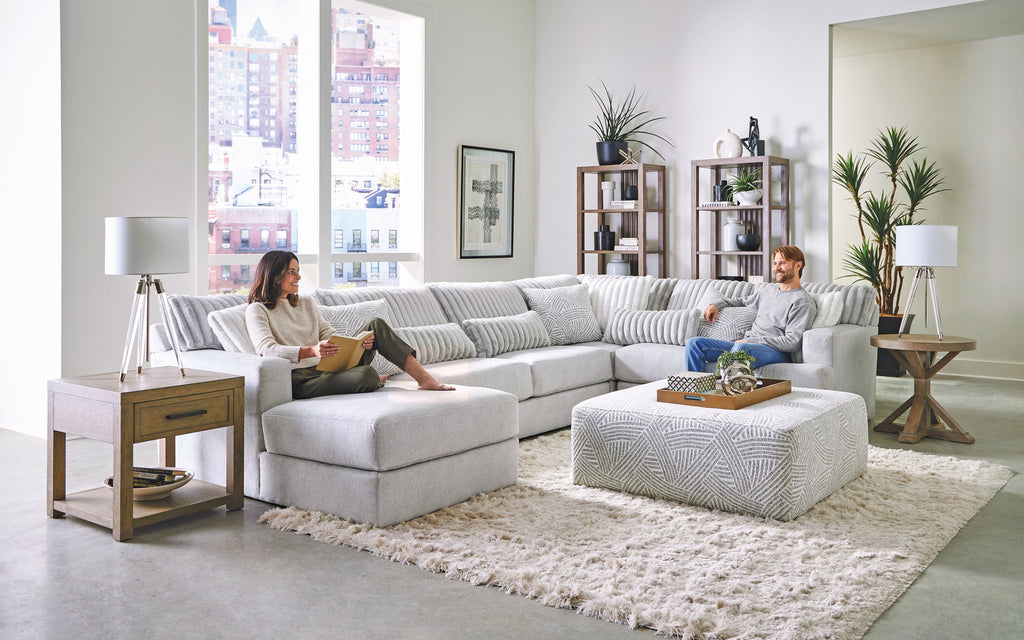 Logan Modular Sectional - Cocktail Ottoman - Stylish Home Furniture