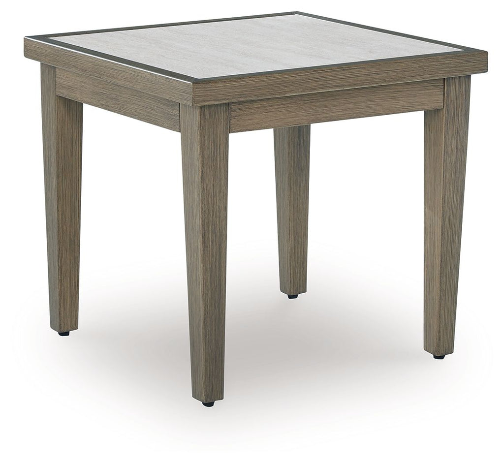 Rainier Ranch - Square End Table - Brown / Beige - Stylish Home Furniture