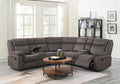 U90 - 3 Piece Reclining Sectional - Brown - Stylish Home Furniture