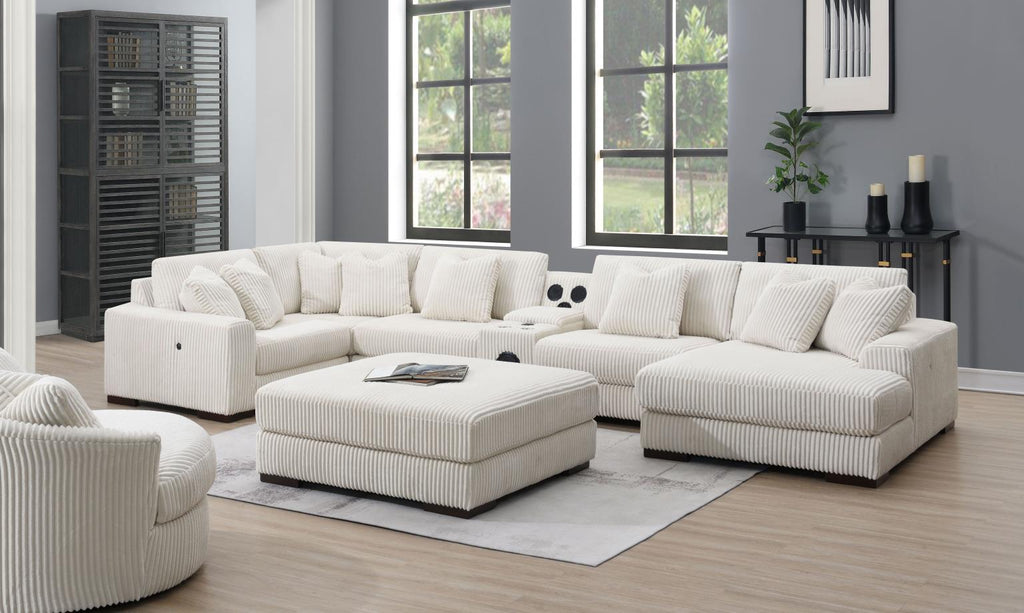 U244 - Ottoman - Ivory - Stylish Home Furniture