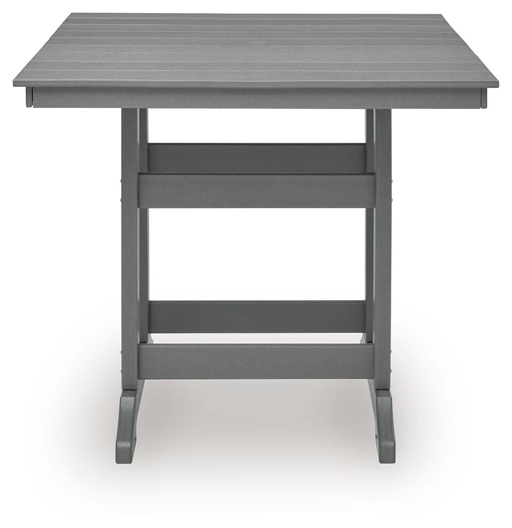 Sanctuary Beach - Square Counter Table With Umbrella Option - Dark Gray - Stylish Home Furniture