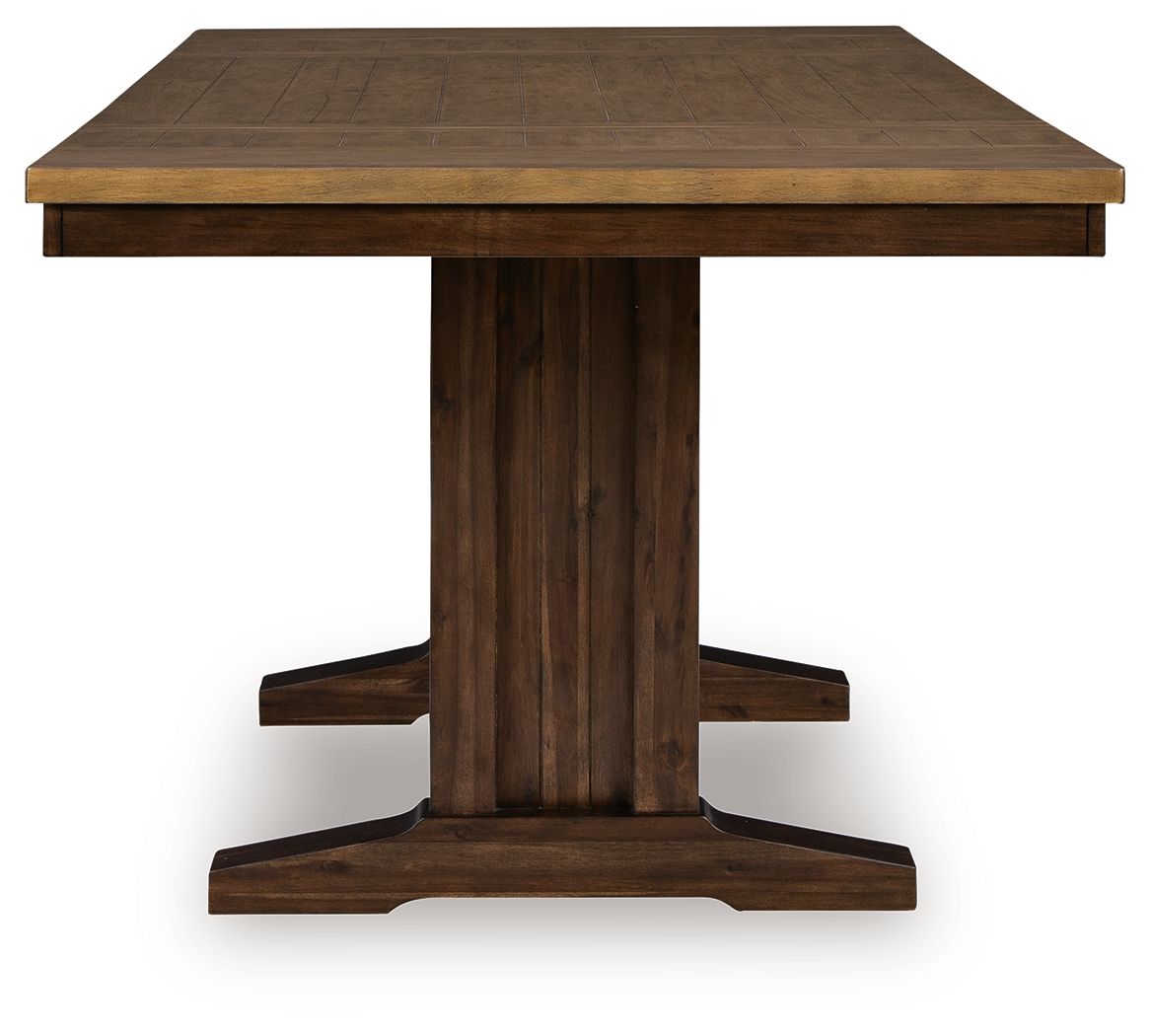 Rylandeen - Rectangular Dining Room Counter Height Extension Table - Light Brown / Dark Brown - Stylish Home Furniture