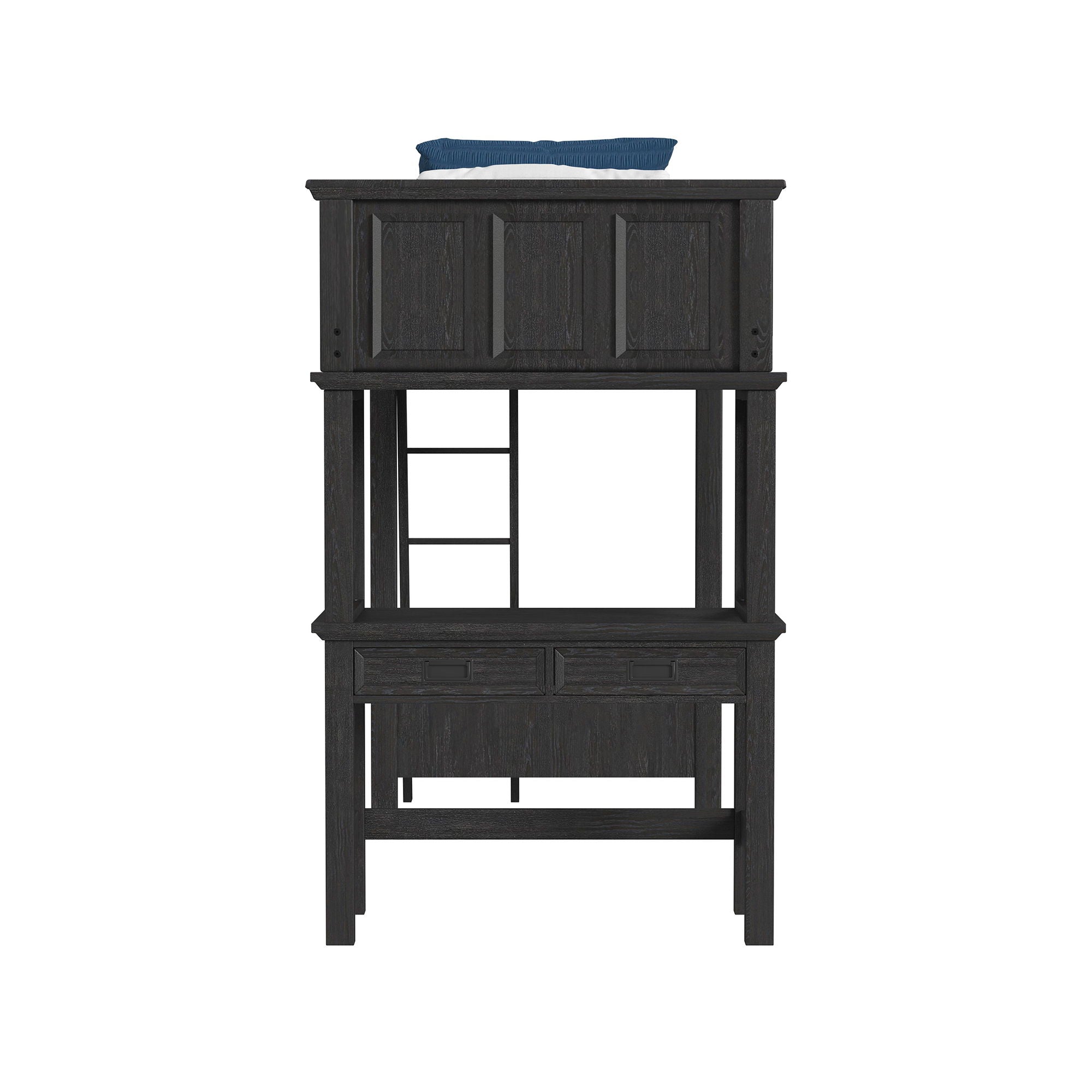 Hampton Kids - Loft Bed With Ladder And Desk With Speaker - Stylish Home Furniture