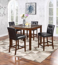 D203 - 5 Piece Dining Room Set (Counter Table, 4 Chairs) - Brown