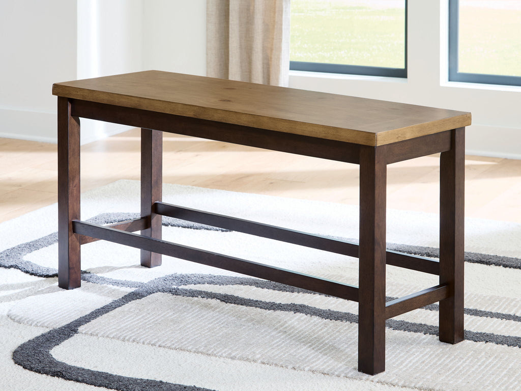 Rylandeen - Double Counter Height Bench - Light Brown / Dark Brown - Stylish Home Furniture