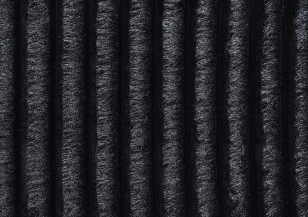 U247 - Corduroy 3 Piece Sectional - Black