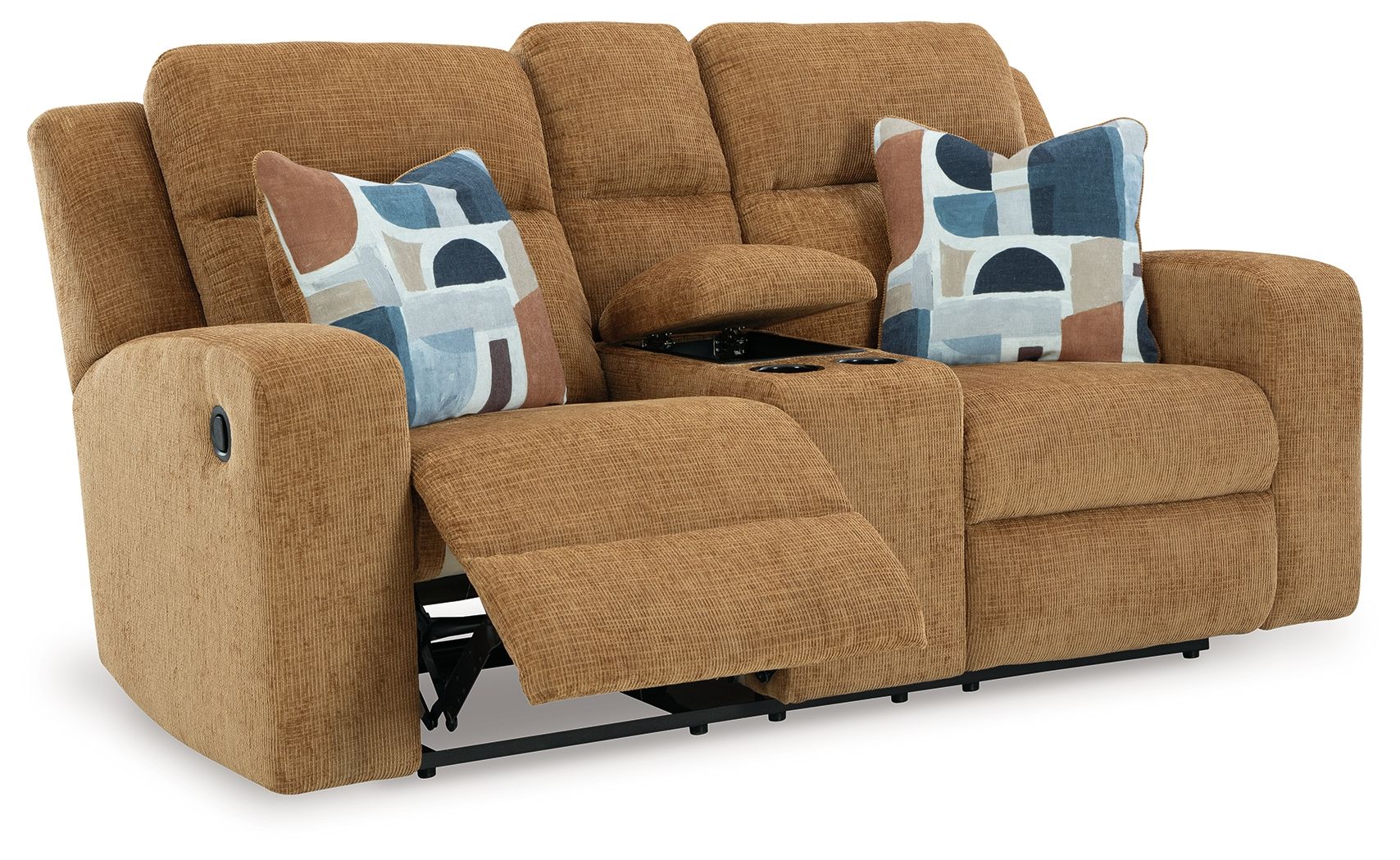 Kanlow - Dbl Reclining Loveseat With Console - Stylish Home Furniture