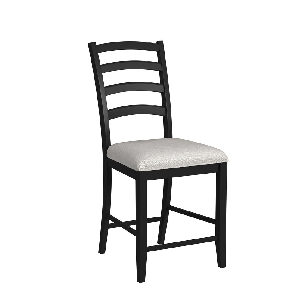 Tulane - 5 Piece Dining Set (Counter Table & 4 Counter Chairs) - Oak & Black - Stylish Home Furniture