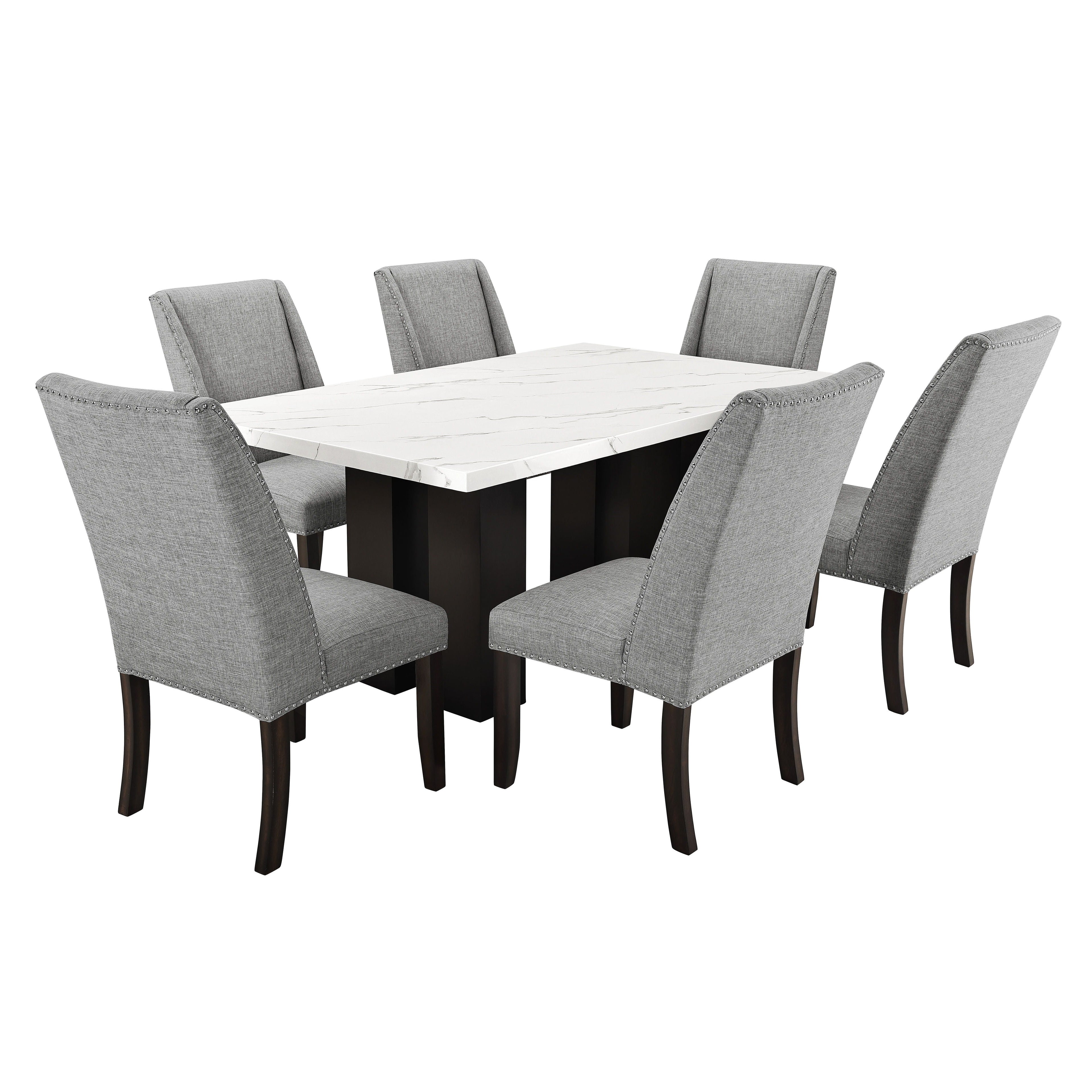 Faust - Adjustable Table / Base & Top - White - Stylish Home Furniture