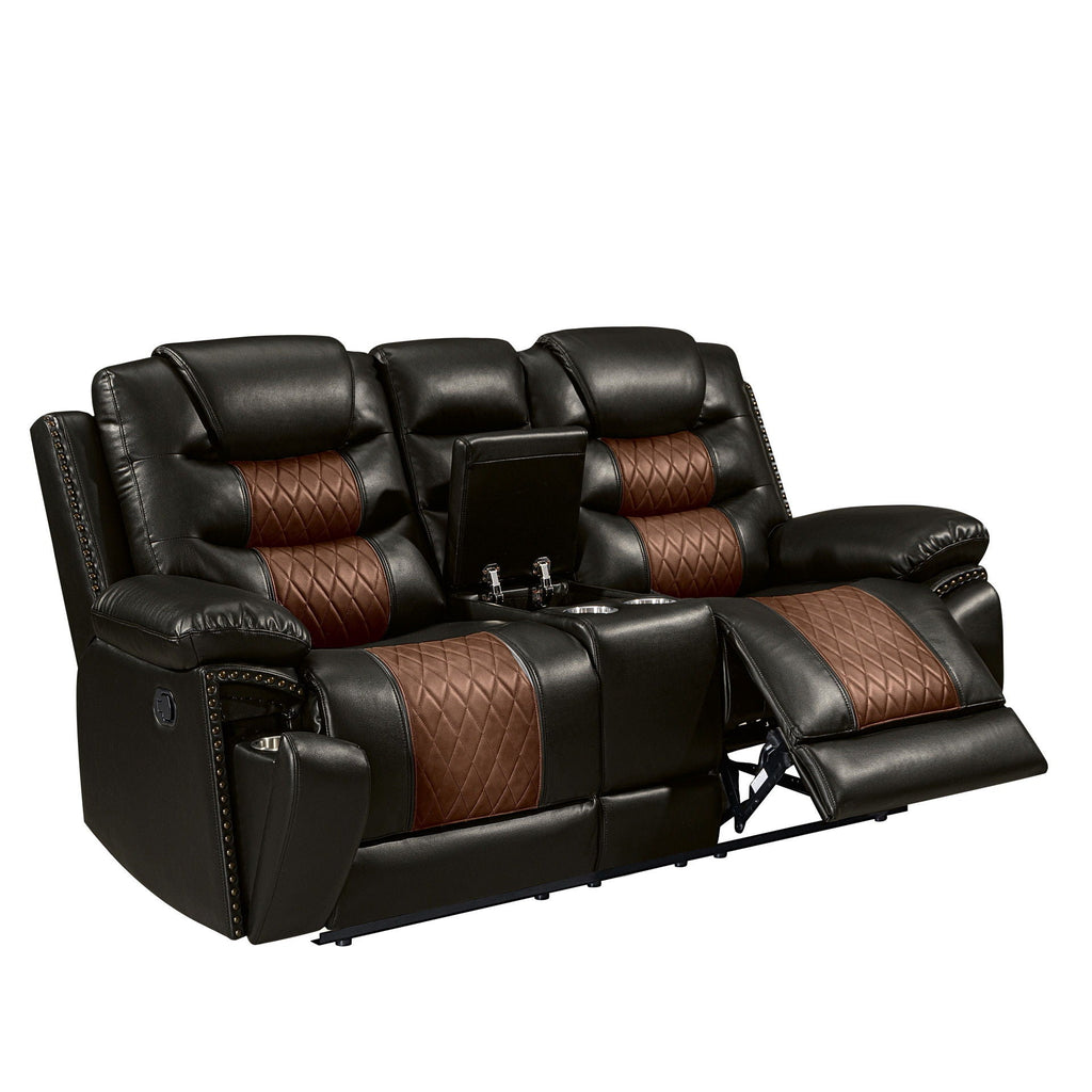 Nikko - Console Loveseat With Dual Recliners - Stylish Home Furniture
