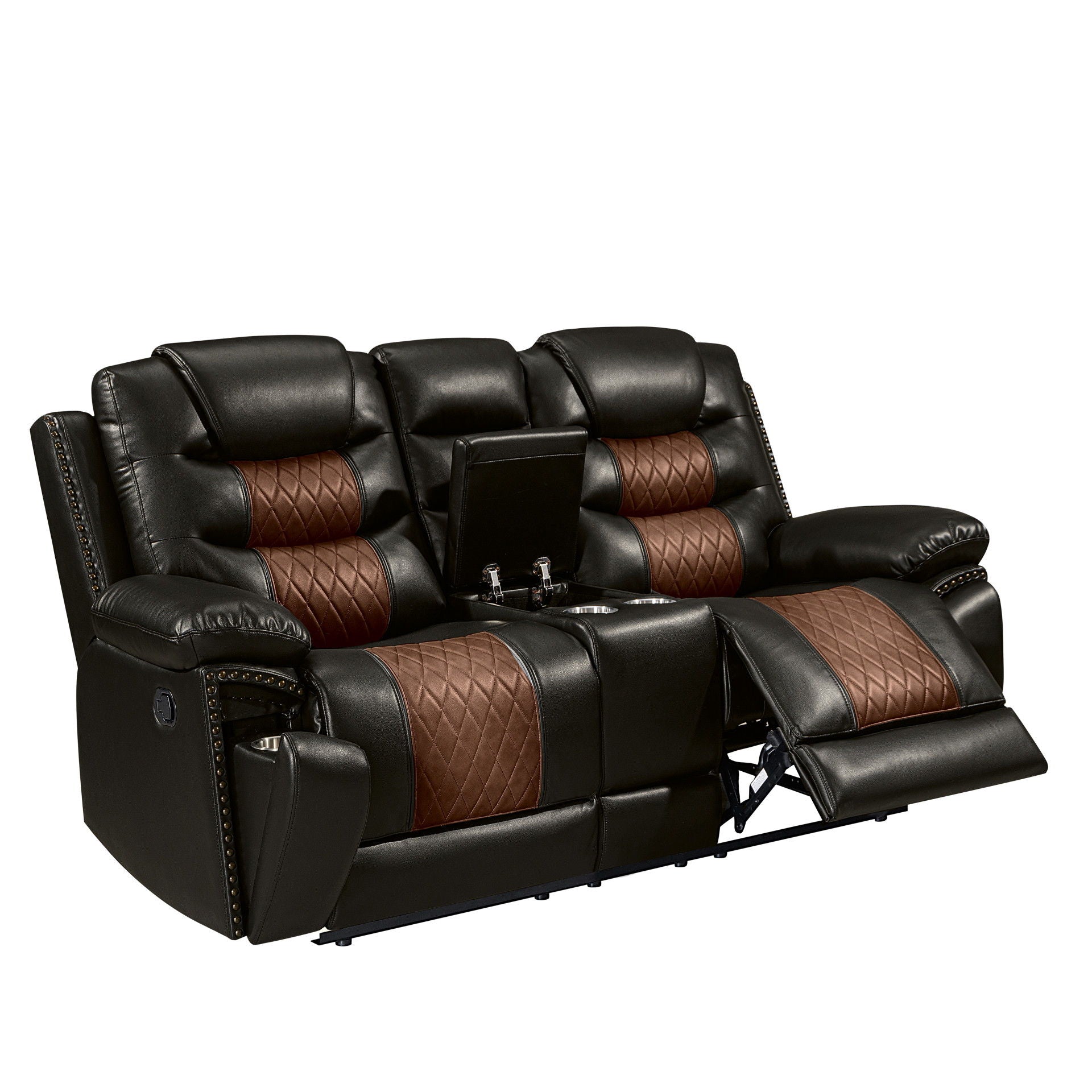 Nikko - Console Loveseat With Dual Recliners - Stylish Home Furniture