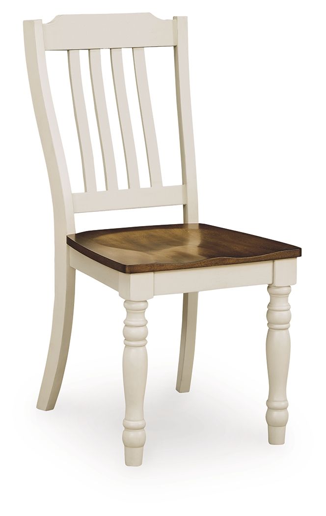 Wirloni - Dining Room Side Chair (Set of 2) - Antique White / Brown - Stylish Home Furniture