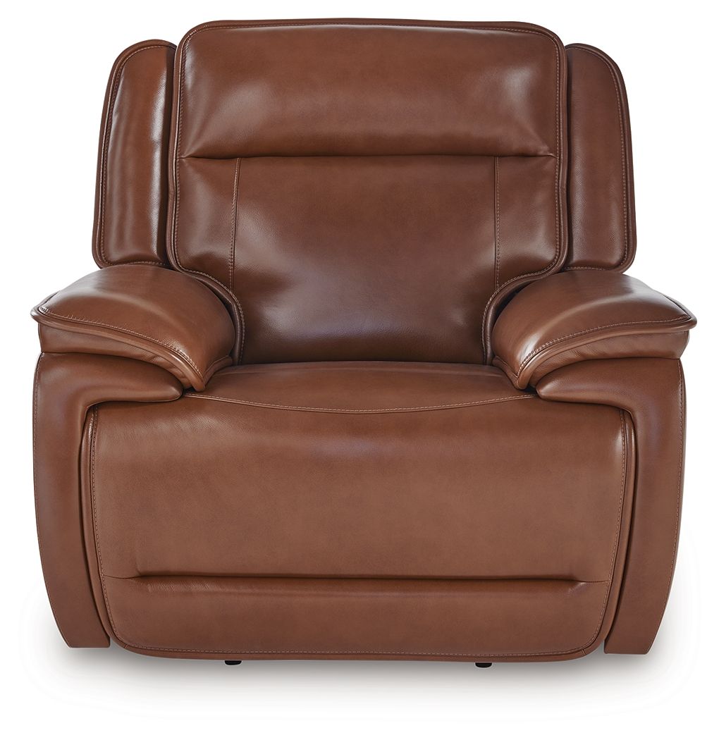 Healy Pier - Power Recliner / Adj Headrest - Chocolate - Stylish Home Furniture